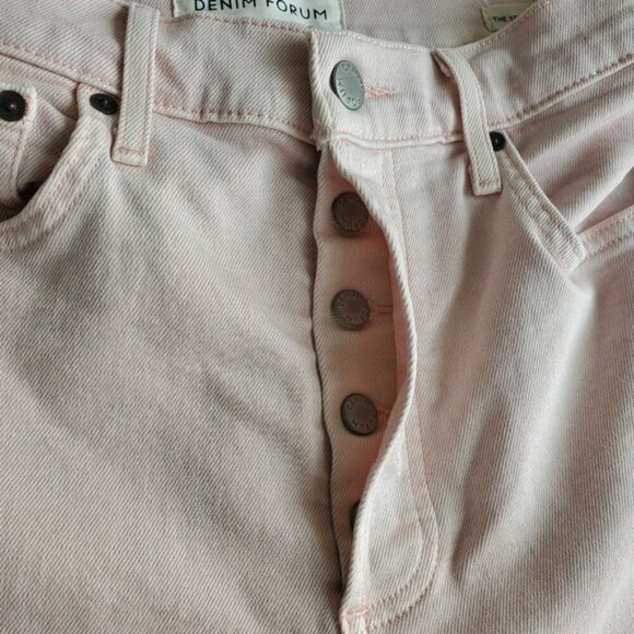 Denim Forum The Yoko High Rise Slim Pink Jeans Pant Size 27 - Picture 8 of 11